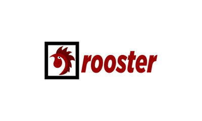 rooster logo template design vector