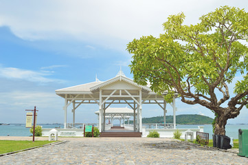 Famous tourist attractions in Thailand Wooden bridge named 