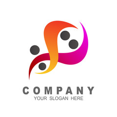 human logo vector and fire icon simple