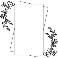 Vector illustration poster for various ornate of floral frames