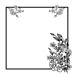 Vector illustration poster for various ornate of floral frames