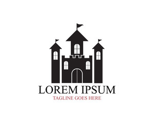 Fototapeta premium castle logo vector template