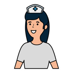 young nurse female worker character