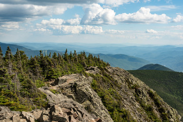View from Mount Flume summit on a summer day (White Mountains, New Hampshire)