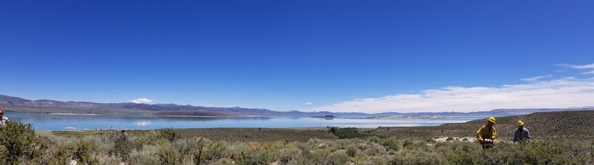 panoramic view of mono lake