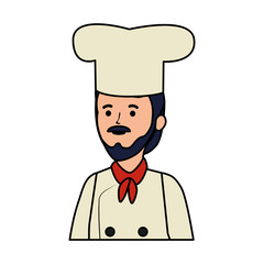 young chef worker avatar character