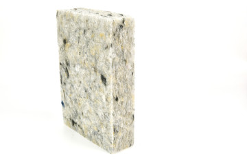 acoustic board materials on white background