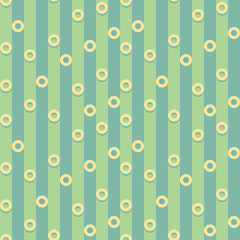 Vector seamless pattern with lines and dots. Simple retro abstract geometric ornament for textile, prints, wallpaper, wrapping paper, web etc.