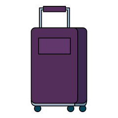 travel suitcase wheels isolated icon