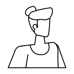 young man with hairstyle character