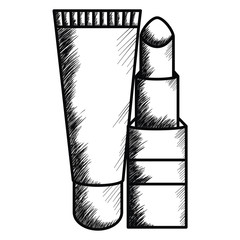 lipstick and bright make up drawing icon