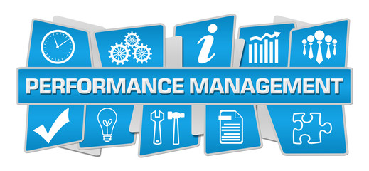 Performance Management Blue Up Down Symbols 