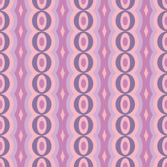 Vector retro rounded seamless pattern. Abstract natural garlands for textile, prints, wallpaper, wrapping paper, web etc. EPS