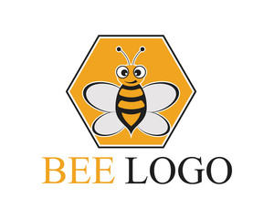 Bee Logo Template vector icon illustration