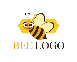 Bee Logo Template vector icon illustration