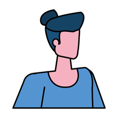 young man with hairstyle character