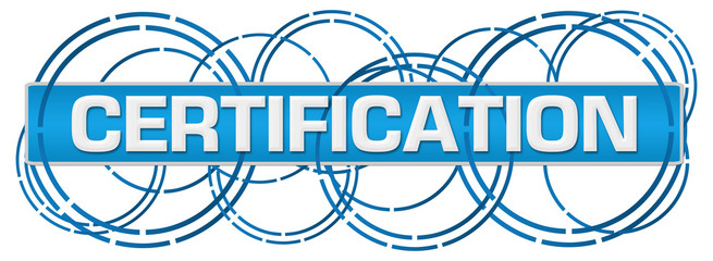 Certifications Blue Random Rings Horizontal 