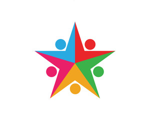 Star logo template vector icon illustration