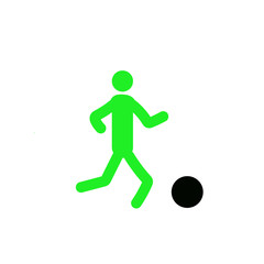 football player icon, filled flat sign for mobile concrpt and web desing