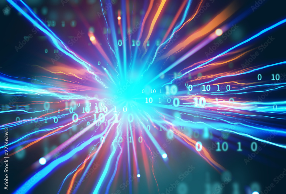 Leinwandbilder digital code number abstract technology background