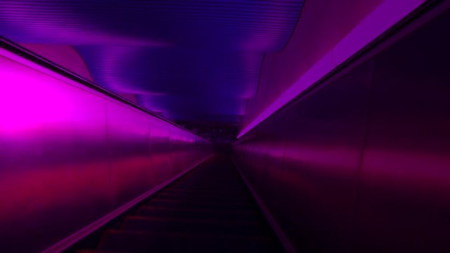 Flashing lights darkness escalator concept fobia