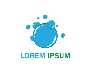Bubble logo template vector icon illustration