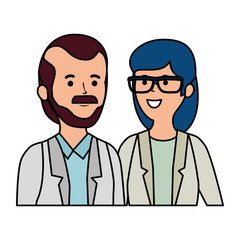 Fototapeta premium young professional doctors workers characters