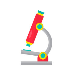 School microscope on a white background. Vector illustration