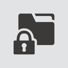 Folder icon isolated of flat style. Vector illustration.