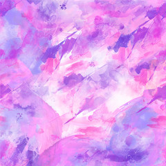 Watercolor seamless background, abstraction. white, pink paint, colors, paint splash. Used for a variety of design and decoration. Watercolor card, invitation, background. Grunge texture
