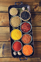 Various oriental spices and seasonings