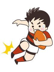 ラグビー選手の男性