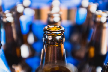 Empty Glass Bottles Ready to be Recycled