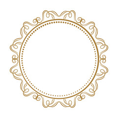 Vector decorative vintage frame on a white background.