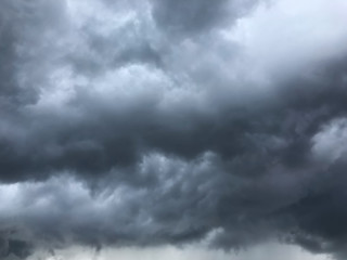 sky background of heavy black clouds