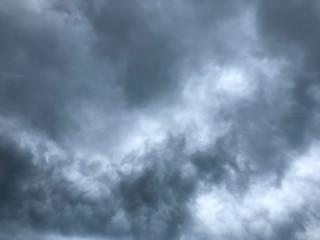 background of dramatic heavy black clouds