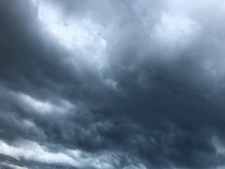 background of dramatic heavy dark clouds on the sky