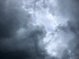 Obraz premium background of dramatic heavy dark clouds on the sky