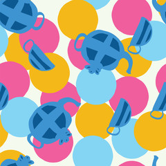 tea party seamless pattern design