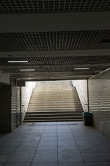 Underground passage with stairs without people.