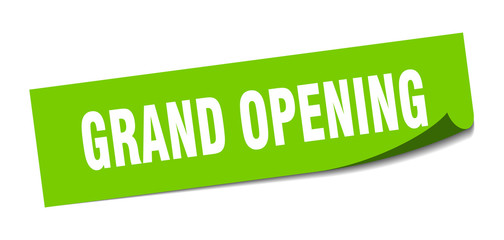 grand opening sticker. grand opening square isolated sign. grand opening