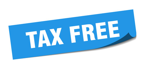 tax free sticker. tax free square isolated sign. tax free