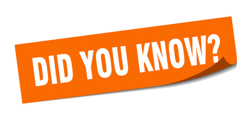 did you know sticker. did you know square isolated sign. did you know