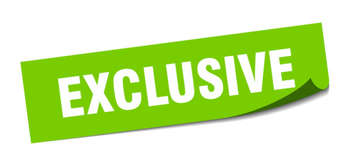 exclusive sticker. exclusive square isolated sign. exclusive