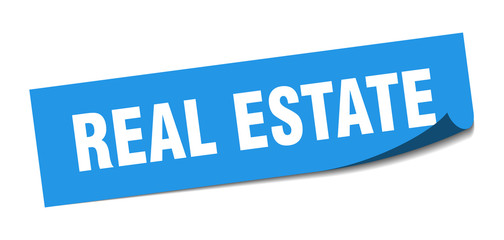 real estate sticker. real estate square isolated sign. real estate