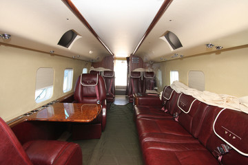 VIP helicopter cabin