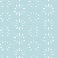 Seamless cutlery pattern. Forks, knives and spoons are in a circle. Center of the circle is cut out. Background with hand drawn, irregular spots. Easy to edit colors in Illustrator.