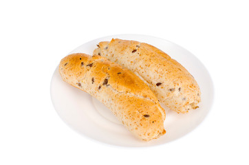 Homemade wholegrain bread with flax. 