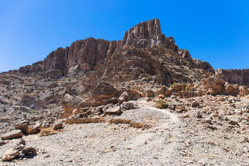 Fototapeta na wymiar Jebel Shams,Al Hajar Mountains in Oman