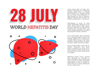 Vector illustration of World Hepatitis Day 28 july banner